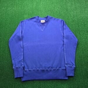 Hillflint Sweatshirt Mens Medium Blue Long Sleeve Crewneck Pullover Preppy